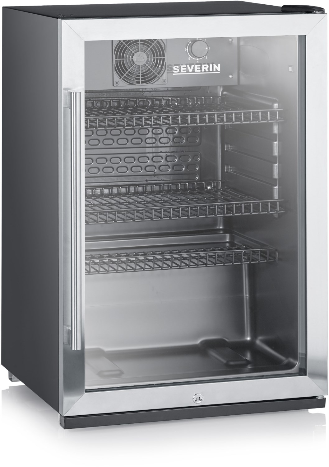 Severin FKS 8840 Flaschenkühlschrank schwarz/edelstahl