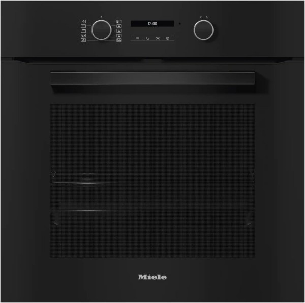 H 2861 BP Einbaubackofen obsidianschwarz, 76 l, schnelles Vorheizen, pyrolytische Selbstreinigung, 59,5 cm breit, A+