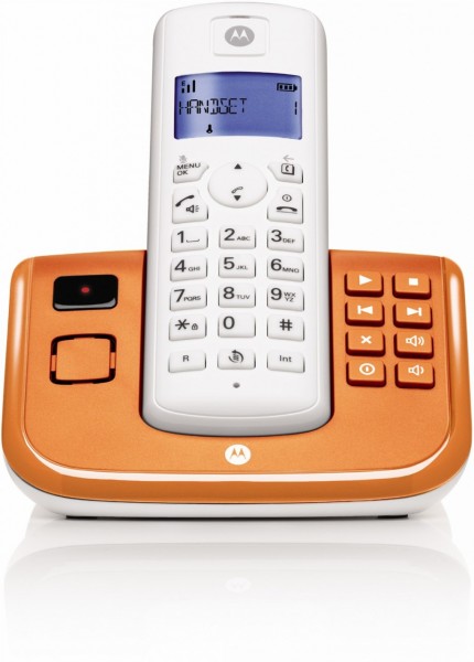 Motorola T211CO Schnurlostelefon weiß/orange