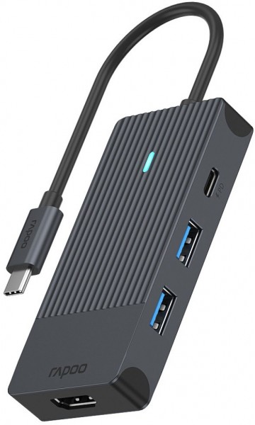 USB-C 4-in-1 Multiport Adapter grau