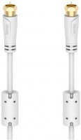 Koaxialkabel für Kabelrouter (3m) F-Stecker (75O/100dB) weiss