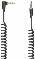Spiralkabel Flexi-Slim (1,5m) 3,5-mm-Stecker>3,5-mm-Stecker schwarz
