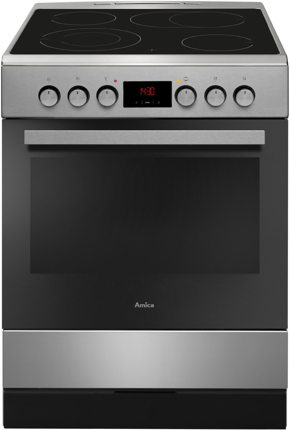 SHC 913 011 W Elektroherd mit Glaskeramikfeld weiß, 65 l, schnelles Vorheizen, 60 cm breit, A, 4 Kochzonen