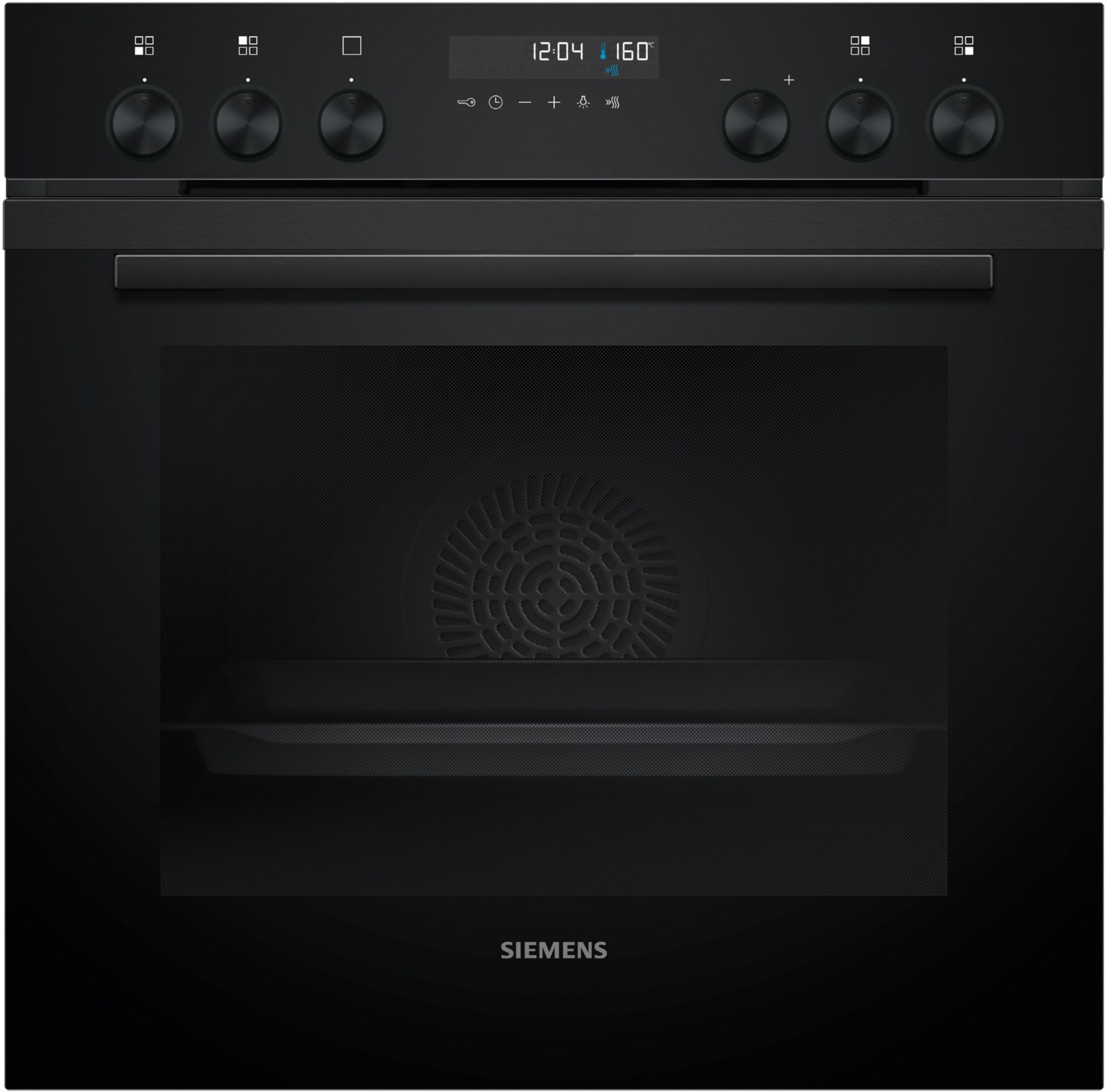 HE278GBB4 Einbau Elektro-Herd deep black inox, 71 l, Pizza-Stufe, schnelles Vorheizen, 59,4 cm breit, A+, schwarz, iQ500
