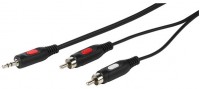 46/04 15 Klinkenkabel 3,5mm Stecker <-> 2x Cinchstecker
